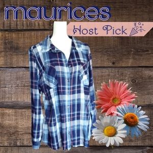 🎉HP🎉 Plaid Button Down